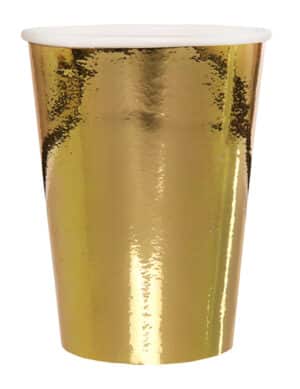 10 Trinkbecher golmetallicfarben 250 ml