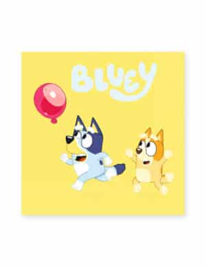 Bluey-Servietten Lizenzartikel 16 Stück gelb 33 x 33 cm