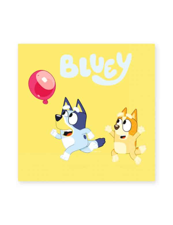 Bluey-Servietten Lizenzartikel 16 Stück gelb 33 x 33 cm