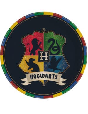 8 Harry Potter Pappteller Hogwarts bunt