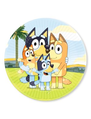 Bluey-Teller Pappteller Lizenzartikel 8 Stück bunt 23cm