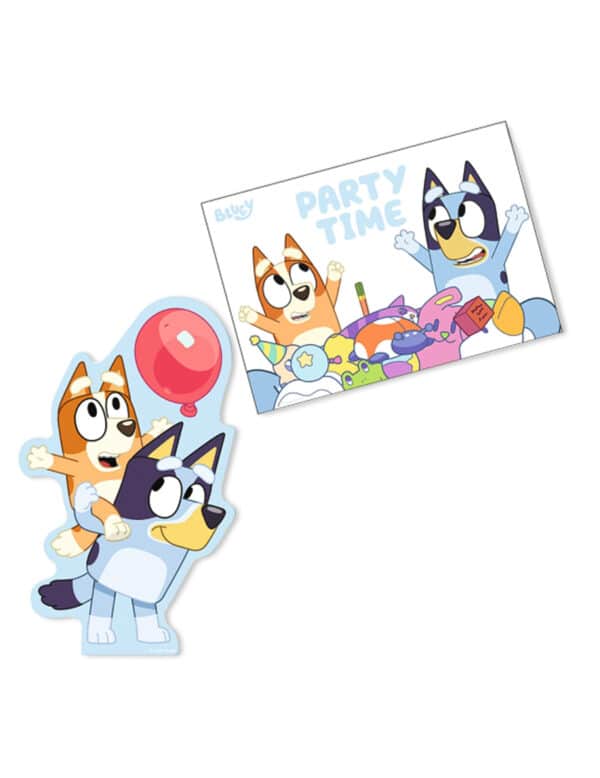 Bluey Einladungskarten und Umschläge 8 Stück