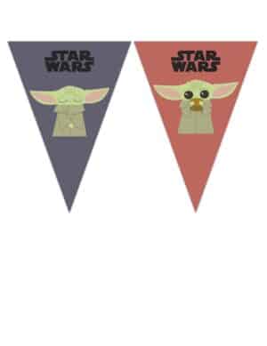 Baby Yoda-Wimpelgirlande The Mandalorian bunt 2