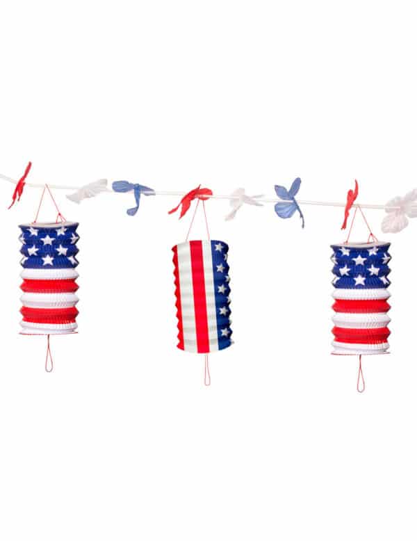 Laternen-Girlande USA 3m