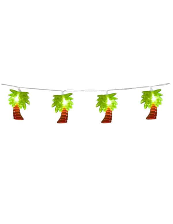 Leuchtende Palmen-Girlande Sommerparty-Deko bunt 140 cm
