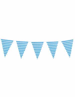 Bierfest Girlande Party-Plastikgirlande 10 Meter blau-weiss
