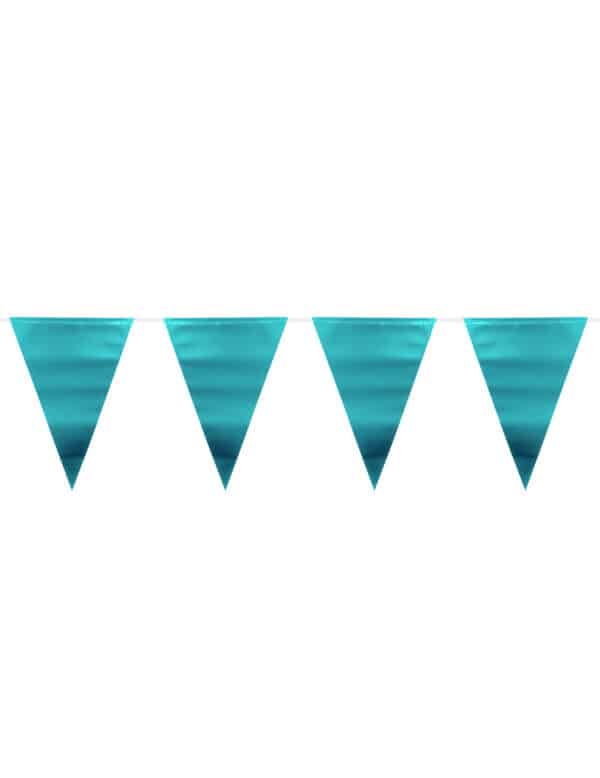 Party-Girlande metallisch blau 6 m