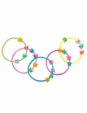 Schmetterlings-Armbänder 5 Stück bunt
