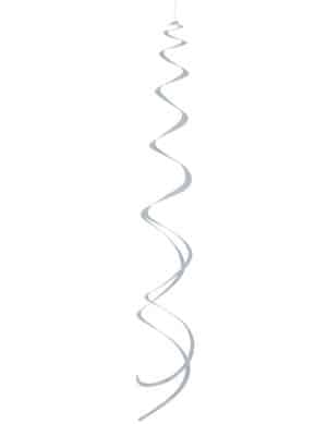 Spiralen-Hängedeko 8 Stück silber 68cm