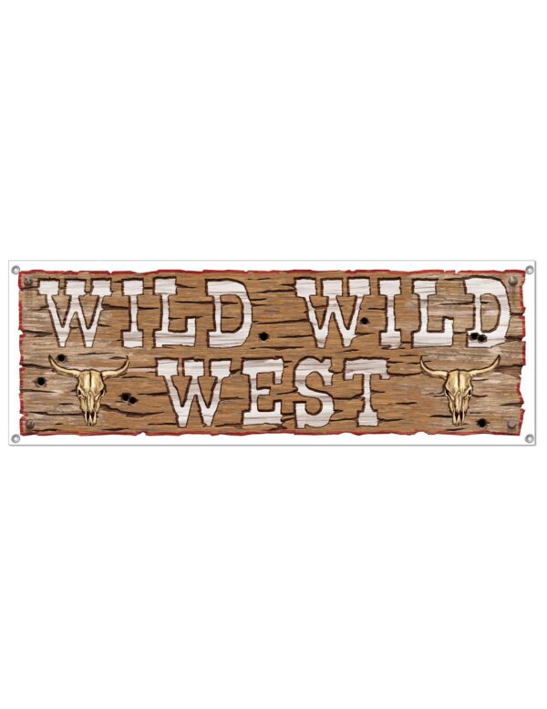 Western Banner Party-Deko braun 1