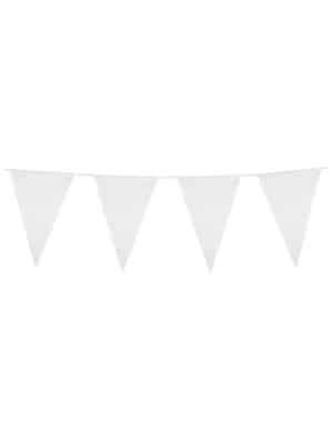 Wimpel-Girlande Party-Deko weiss 10m