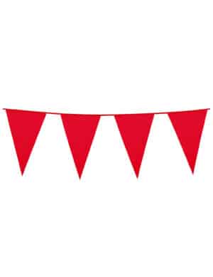 Wimpelgirlande Partygirlande rot 10m