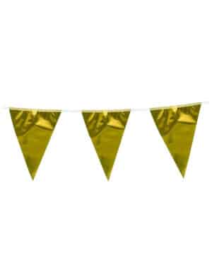 Wimpelkette Girlande gold 10m